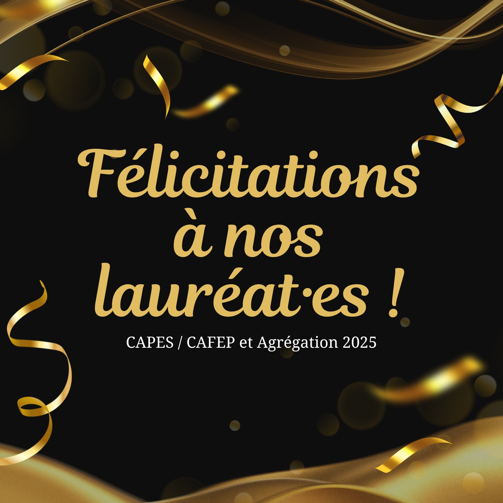 Visuel Félicitations lauréats concours 2025